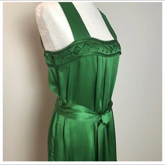 NWT Banana Republic green satin dress - Picture 5 of 10